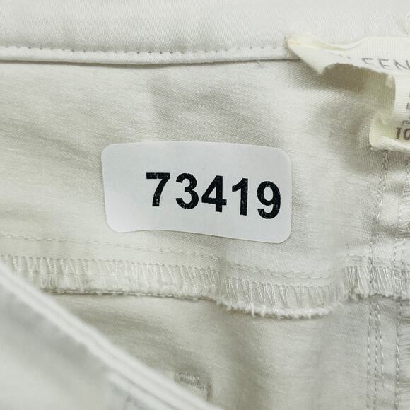 EILEEN FISHER Jeans 10 Organic Cotton Stretch Denim Slim Ankle Bone White - Picture 15 of 15